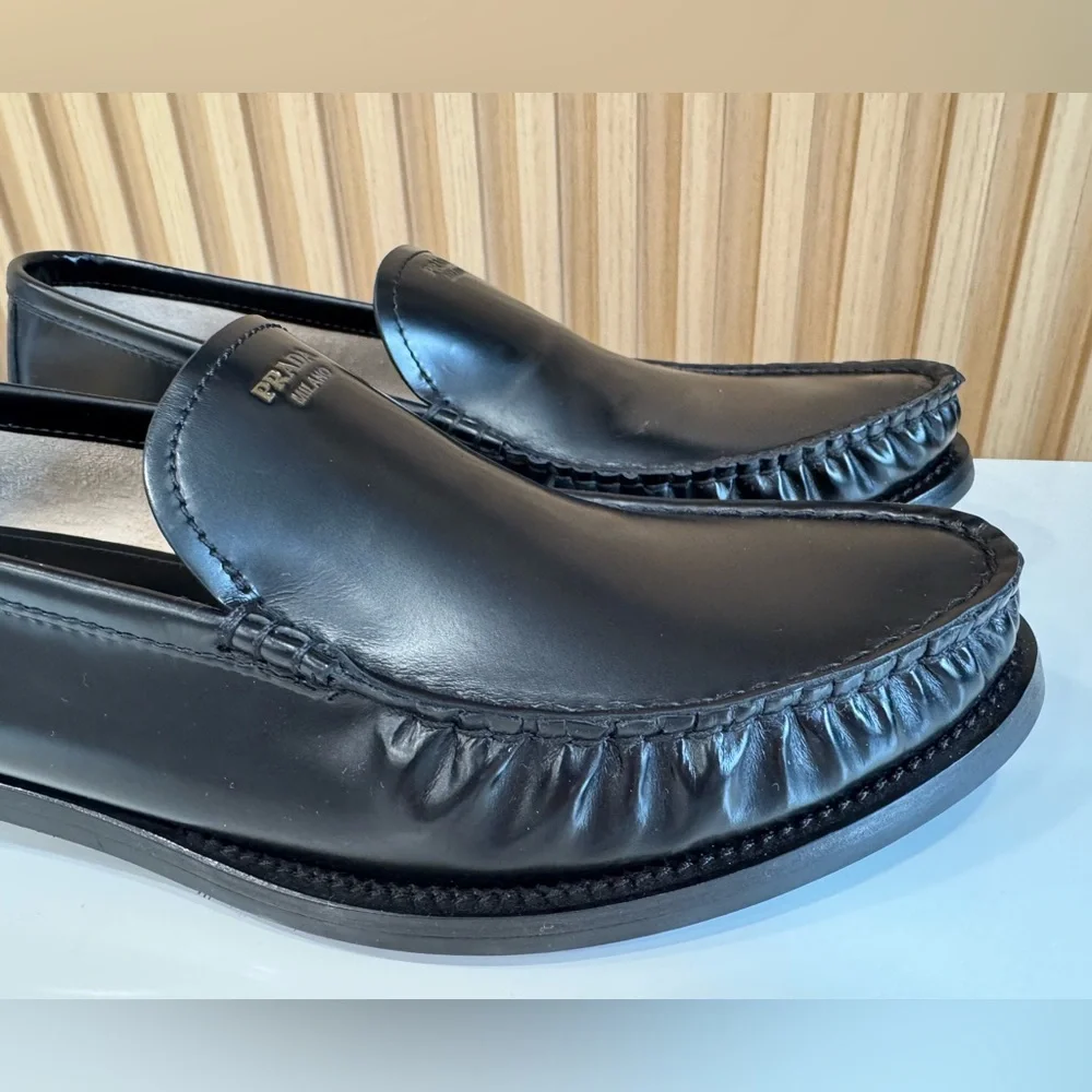 PRADA Brushed leather loafers - Picture 7 of 16